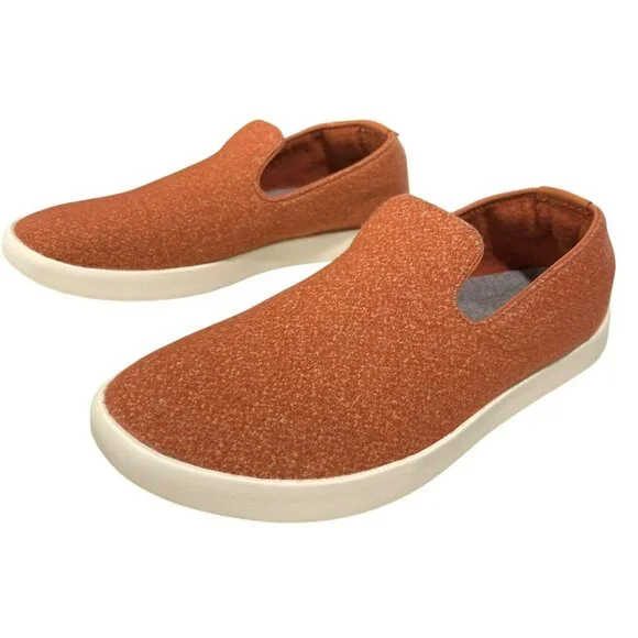 Allbirds Mens Wool Lounger Diablo Slip-On Shoes Size 12 Rust/White - Picture 3 of 6